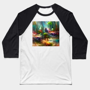 Mystical Fantasy Forest Baseball T-Shirt